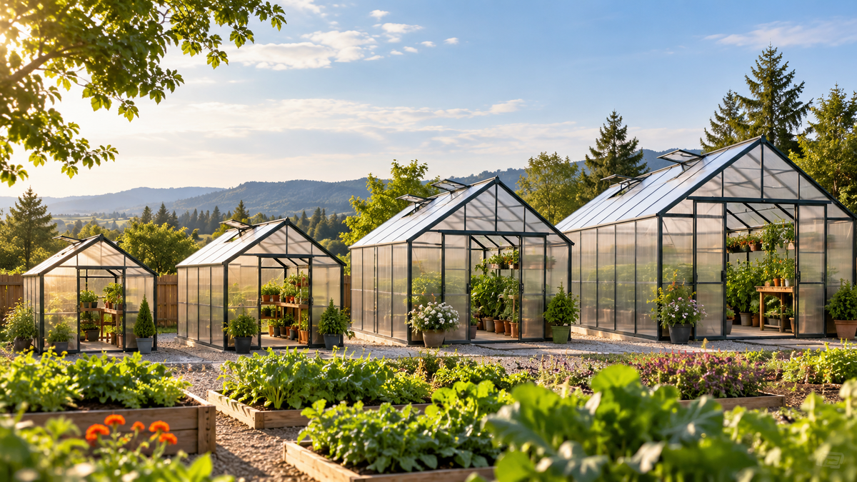 Greenhouses In Different Sizes For Home Gardening