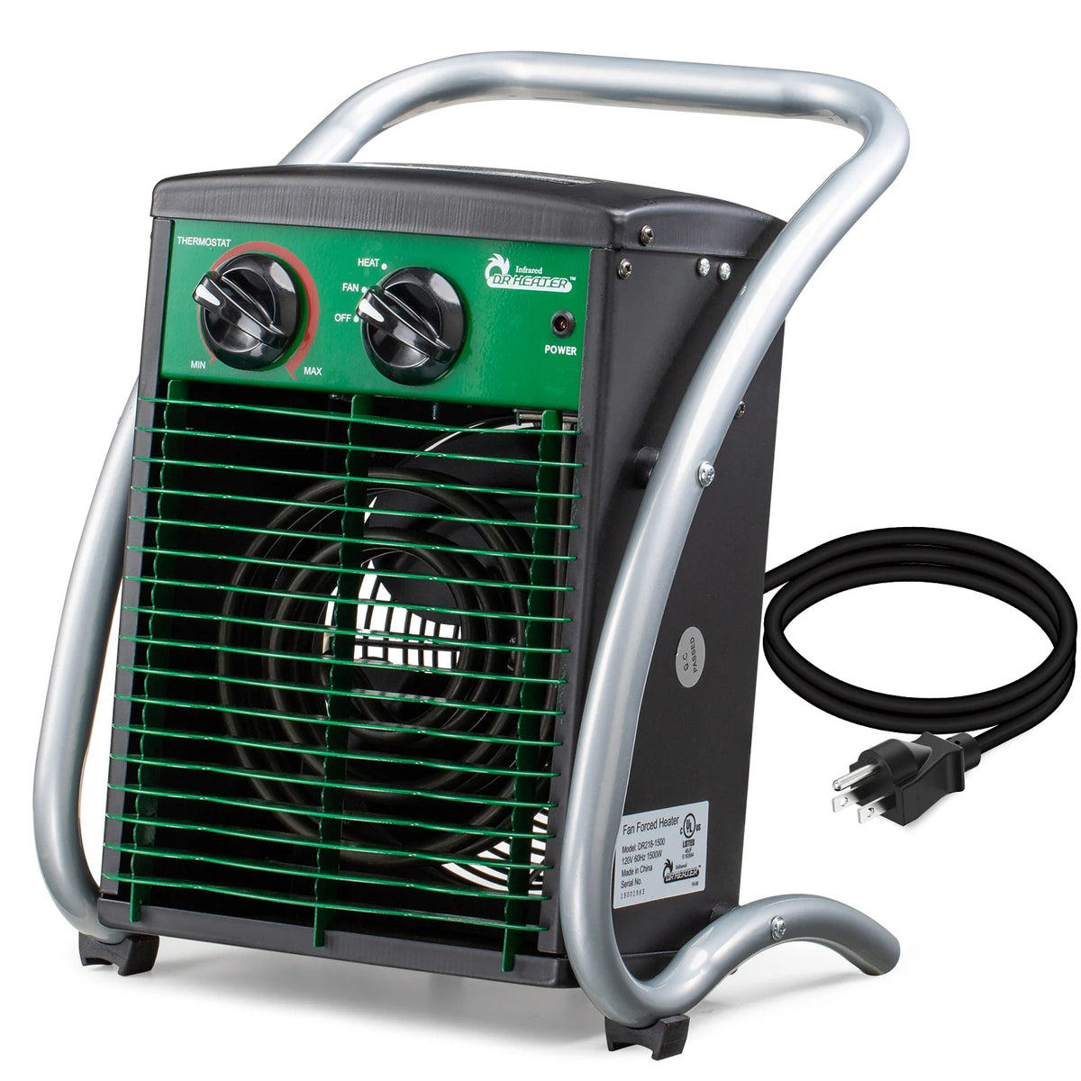 Dr. Infrared Heater 1500W / 5,200 BTU/hr Greenhouse Heater