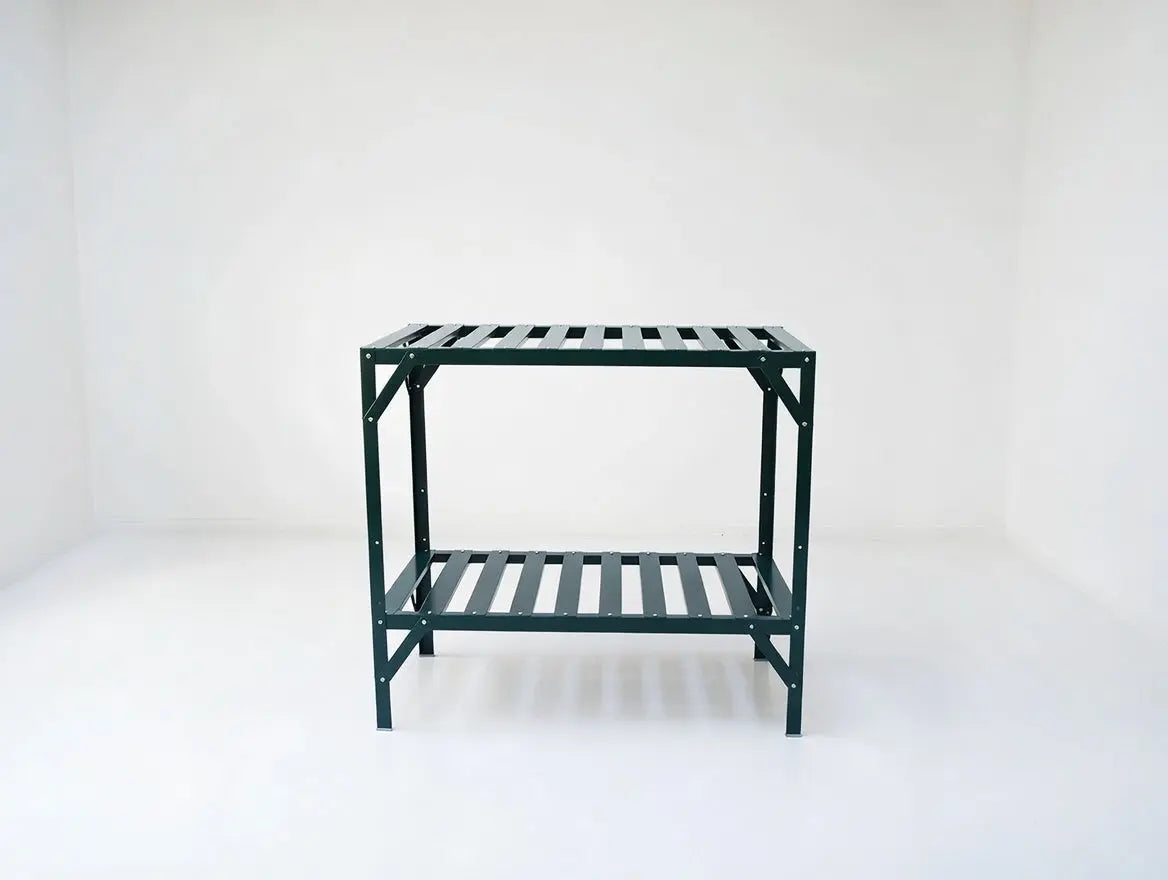 Powder Coated Steel 2-Tier Potting Bench Grandio Greenhouses