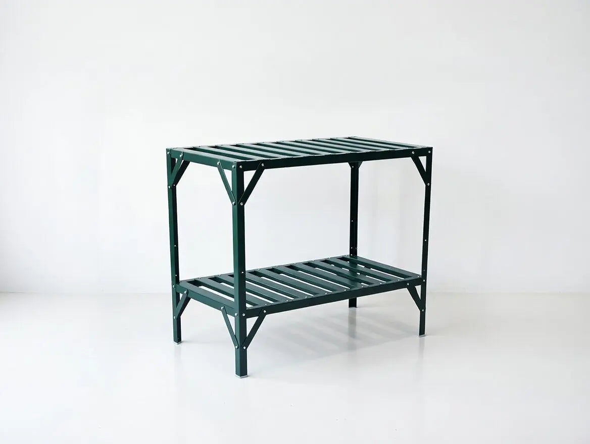 Powder Coated Steel 2-Tier Potting Bench Grandio Greenhouses