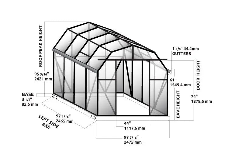 Grandio Elite 8x8 Grandio Greenhouses