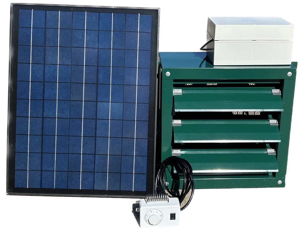 Solar-Powered Greenhouse Exhaust Fan Kit – Black Only